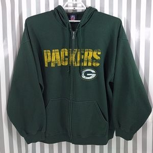 Green Bay Packers NFL Sweatshirt Zip Up Jacket 2XL